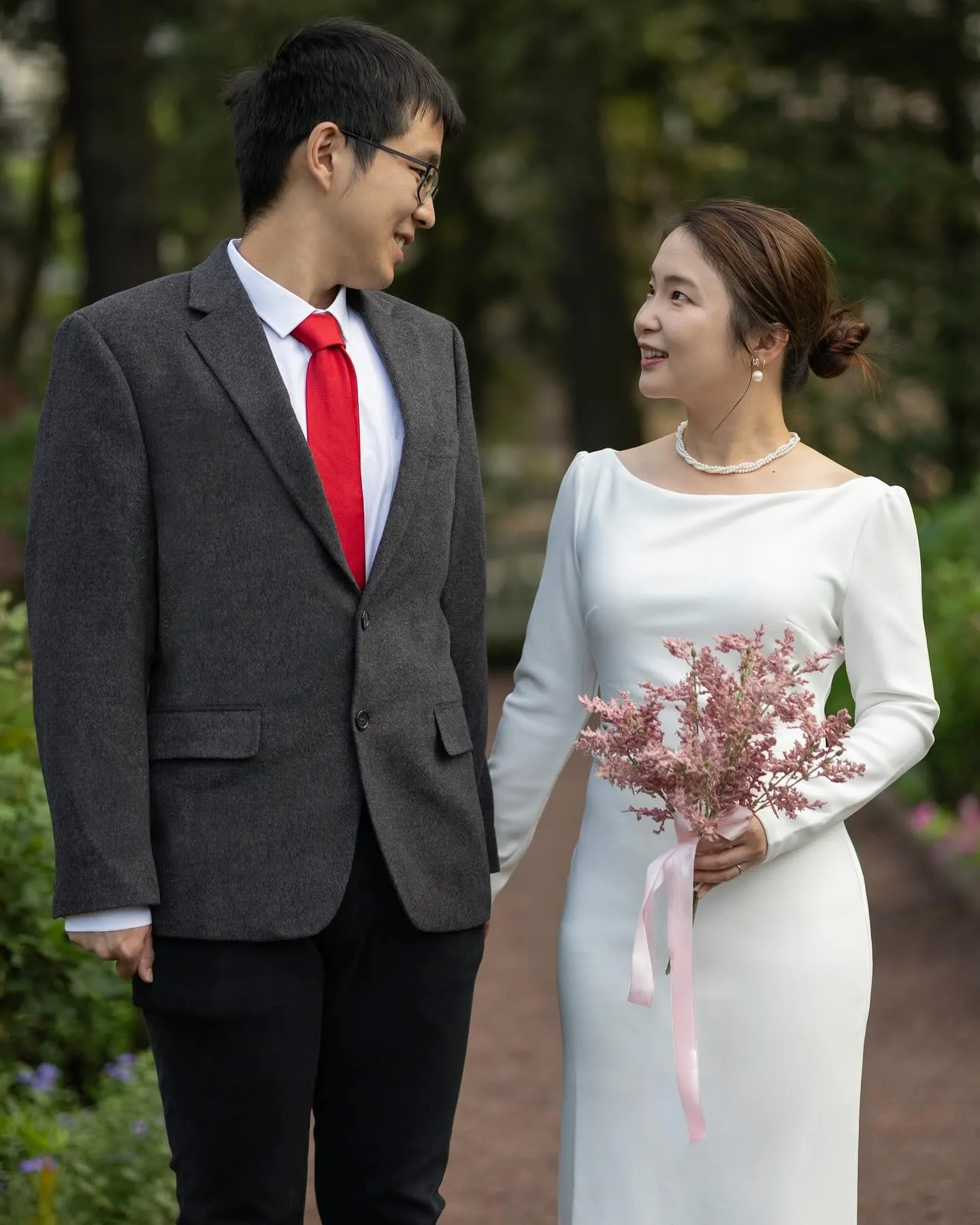 Spring Garden Wedding Portraits in Princeton
